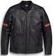 Harley Davidson Vanocker H-D Triple Vent Leather Motorcycle Race Jacket