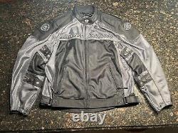 Harley Davidson Willie G Black/Gray Mesh Padded Motorcycle Jacket Size XL