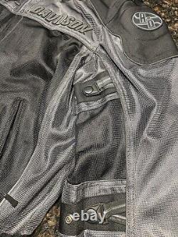 Harley Davidson Willie G Black/Gray Mesh Padded Motorcycle Jacket Size XL