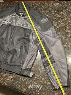 Harley Davidson Willie G Black/Gray Mesh Padded Motorcycle Jacket Size XL