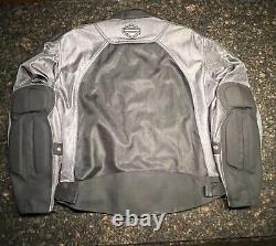 Harley Davidson Willie G Black/Gray Mesh Padded Motorcycle Jacket Size XL