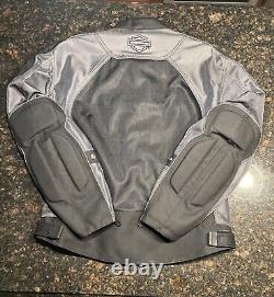 Harley Davidson Willie G Black/Gray Mesh Padded Motorcycle Jacket Size XL