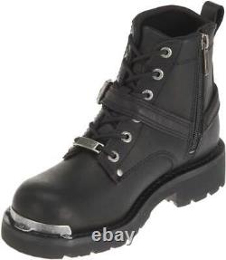 Harley-Davidson Women's Becky 5.5-Inch Black Leather Motorcycle Boots. D87048