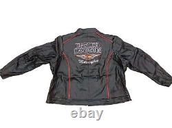 Harley Davidson Women's Biker Black Leather Jacket Motorcycle Jacket