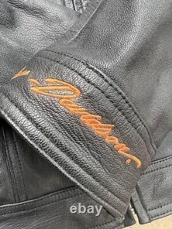 Harley Davidson Women's Black Leather SUNSET Motorcycle Jacket Size Large