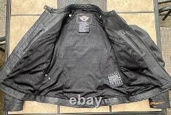 Harley Davidson Women's Black Leather SUNSET Motorcycle Jacket Size Large