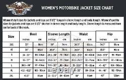 Harley Davidson Women's Gallun Triple Vent Brown Leather Jacket Motorbike Jacket