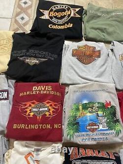 Harley Davidson biker T-shirt bundle Of 14 L-XL