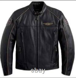 Harley Davidson jacket 110th Anniversary Motorcycle Leather Biker Jacket Men