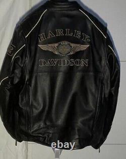 Harley Davidson jacket 110th Anniversary Motorcycle Leather Biker Jacket Men