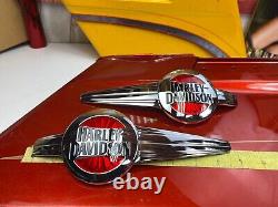 Harley Softail Tank Emblems Chrome, Red And Black