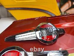 Harley Softail Tank Emblems Chrome, Red And Black