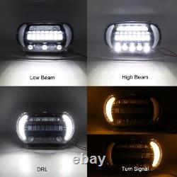 LED Projector Headlight Hi/Lo Sealed Beam Lamp Assembly For Road glide 2004-2013