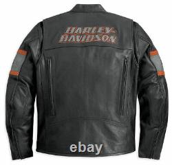 Men Harley Davidson Screaming Eagle Motorcycle Motorbike Cowhide Leather Jacket