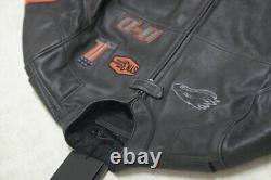 Men Harley Davidson Screaming Eagle Motorcycle Motorbike Cowhide Leather Jacket