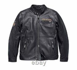 Men's Harley Davidson Motorcycle Biker Black Cow Leather Jacket New-arrival 2023