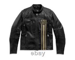 Men's Harley Davidson Motorcycle Biker Black Sheep Leather Jacket New-arrival 23