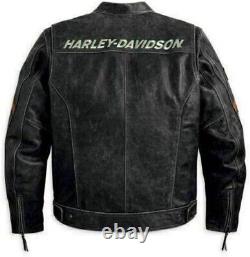 Men's Harley Davidson Motorcycle Leather Biker Jacket