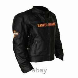 Men's Harley Davidson Motorcycle Vintage Biker Distressed Real Leather Jacket
