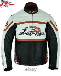 Men's Harley Davidson Raceway Screaming Eagle Motorcycle Leather Biker Jacket