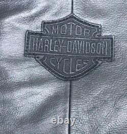 Men's Harley Davidson SWAT II Leather Vest HD Motorcycle Biker Real Leather Vest