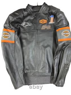 Men's Harley Davidson Screaming Eagle Motorcycle Leather Jacket HD Biker Jacket