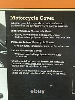 New Genuine Harley Davidson 93100041 Indoor/outdoor Motorcycle Cover, Black