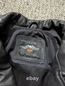 Recent HARLEY DAVIDSON womens MOTORCYCLE leather jacket XL black RIDING