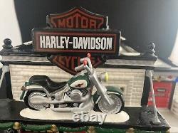 Retired Department 56 Christmas Snow Village Harley Davidson Motorcycle Shop 97