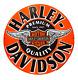 Vintage Porcelain Premium Harley Davidson Motorcycles 48 Inch Round Enamel Sign