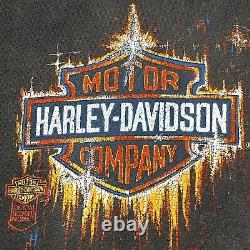 Vtg Harley Davidson Shirt XL Killer Sun Faded LS Pocket Tee Motorcycle 80s USA