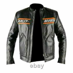 WWE Bill Goldberg Harley Davidson Motorcycle Vintage Biker Black Leather Jacket