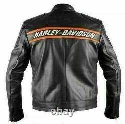 WWE Bill Goldberg Harley Davidson Motorcycle Vintage Biker Black Leather Jacket