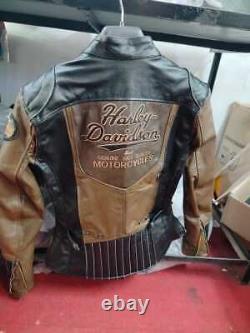 Women's Triple Vent System Harley Davidson Gallun Biker Leather Jacket